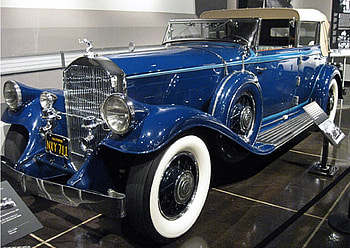 1931 Pierce_Arrow Convertible .. Sedan, retro, blue, old car, vintage HD wallpaper