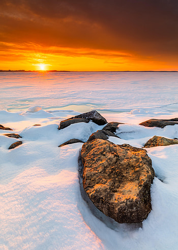 Nature, Sun, Snow, Horizon, Lump HD phone wallpaper