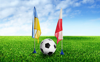 Sports, Grass, Football, Flags, Poland, Ball, Ukraine HD wallpaper