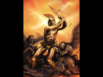 Fight, sword, fantasy, battle HD wallpaper