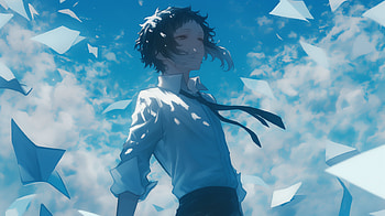 of Ryūnosuke Akutagawa in Blue - Bungou Stray Dogs Anime, Anime, Bungou Stray Dogs, Ryūnosuke Akutagawa, blue anime HD wallpaper