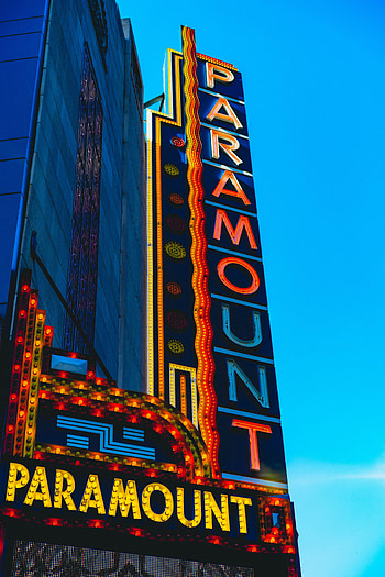 Building, Words, Inscription, Sign, Signboard, Letters, Paramount HD phone wallpaper