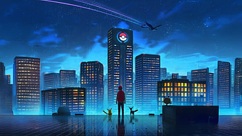 Ash And Pikachu With His Friends, pikachu, pokemon, cartoons, artist, artwork, digital-art, ai HD wallpaper