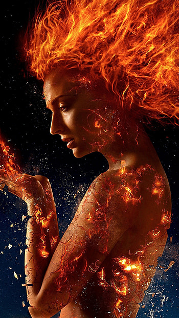 Sophie Turner, Jean Grey transformation HD phone wallpaper
