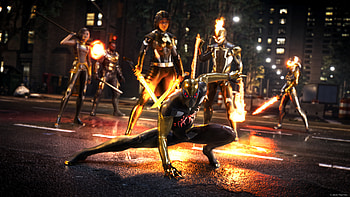 Spider-Man Scarlet Witch Captain America Captain Marvel Iron Man Dr. Strange Marvel's Midnight Suns HD wallpaper
