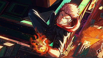 Sukuna With Fire Jujutsu Kaisen HD wallpaper