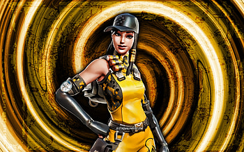 Outcast, yellow grunge background, Fortnite, vortex, Fortnite characters, Outcast Skin, Fortnite Battle Royale, Outcast Fortnite HD wallpaper
