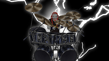 Rock Band Drummer Cartoon | ... music cartoons hard rock band groups metalocalypse drums HD wallpaper