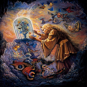 Flight to dom, flight, josephine wall, fantasy, art HD wallpaper