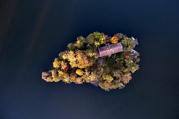From the sky, island, nature, amazing, ocean HD wallpaper