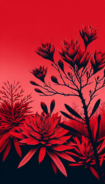 Red Desert Flora Mobile HD phone wallpaper
