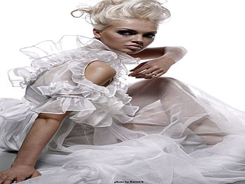 BEAUTY IN WHITE, white, blond, pretty, dress, hair, female HD wallpaper