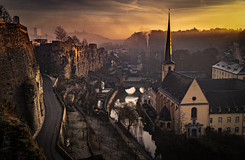 Cities, Sunset, City, Bridge, Tower HD wallpaper
