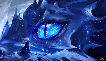 Anime Dragon Eye HD wallpaper