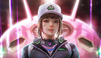 D.VA, beautiful character, overwatch HD wallpaper