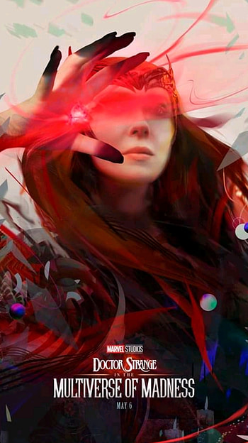 Scarlet Witch, red, magenta HD phone wallpaper