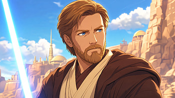 Obi-Wan Kenobi — Desert Guardian, Man, Beard, Lightsaber HD wallpaper