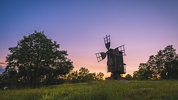 Windmill background HD wallpaper