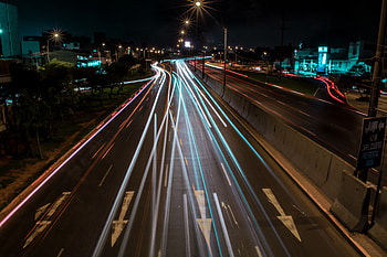 Cities, Night, City, Lights, Road, Long Exposure HD wallpaper