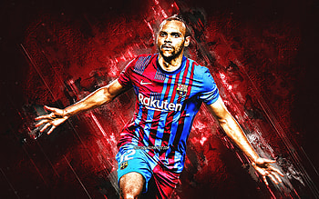 Martin Braithwaite, FC Barcelona, Danish footballer, burgundy stone background, football, La Liga, Spain HD wallpaper