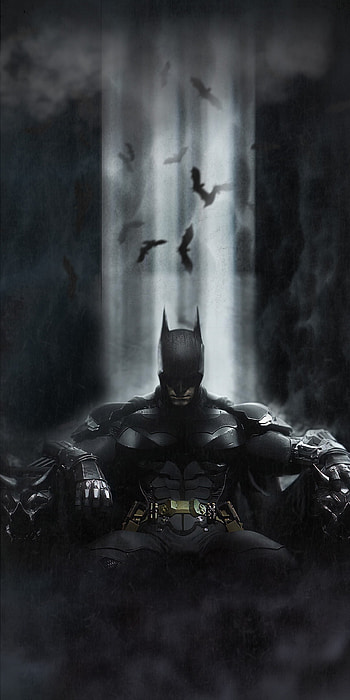 Batman, justice league, dark knight, throne, bat cave HD phone wallpaper