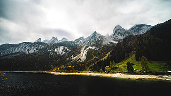 Autumn Landscape Lake Mountains Nature Paradise , landscape, lake, mountains, nature HD wallpaper