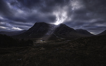 Nature, Clouds, Mountain, Vertex, Top, Fog, Scotland HD wallpaper