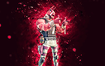 Lt John Llama, , purple neon lights, Fortnite Battle Royale, Fortnite characters, Lt John Llama Skin, Fortnite, Lt John Llama Fortnite HD wallpaper