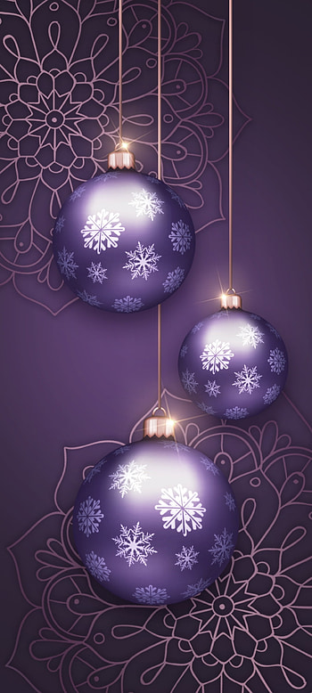 Mystic Crystal Ball, holiday ornament, pink, Christmas, festival, mandala, purple, snowing HD phone wallpaper