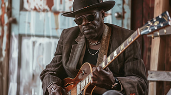 Blues Musician | Electric Guitar Vibes, music, blues, guitar, hat HD wallpaper