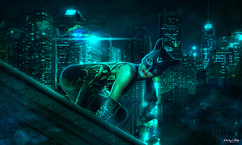 The Catwoman, catwoman, superheroes, artwork, artist, digital-art, behance HD wallpaper