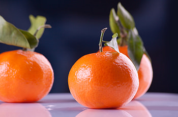 Tangerines, Food, Reflection, Branch, Fruit HD wallpaper