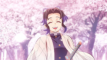 Shinobu Kochou — Sakura Smile (Demon Slayer), Anime, Demon Slayer: Kimetsu No Yaiba, Shinobu Kochou, Demon Slayer: Kimetsu No Yaiba - The Movie: Infinity Castle HD wallpaper