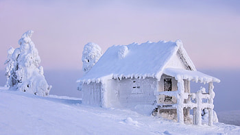 Snow House, Houses HD wallpaper