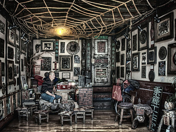 the artist's home r, artist, r, paintings, home, sculptures HD wallpaper