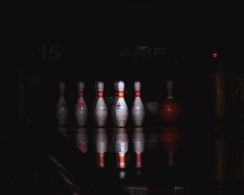 Reflection, Dark, Game, Skittles, Bowling HD wallpaper