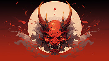 Oni's Embrace - Original Anime Mask, mask, Anime, Original HD wallpaper