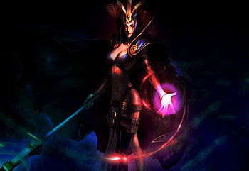 The Sorceress, magic, staff, fantasy, Sorceress, woman HD wallpaper