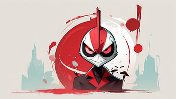 Stylized Superhero Art, cartoon, character design, red, minimalist, Digital Art HD wallpaper
