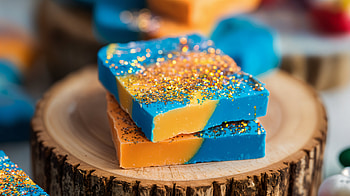 Vibrant Toffee Delight - Ultra, toffee, soap, handmade, colorful, glitter HD wallpaper