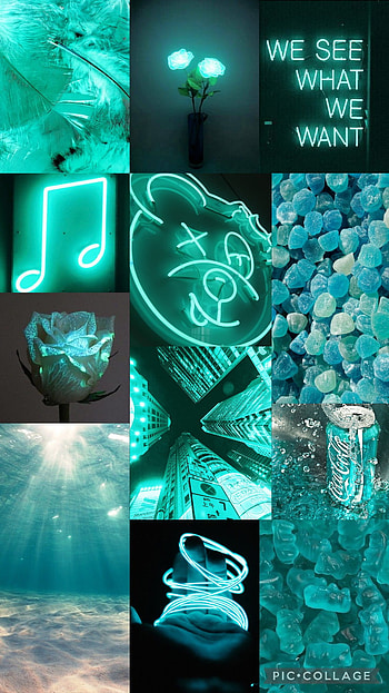 Aesthetic Cyan, aqua, green HD phone wallpaper