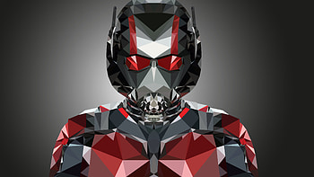 Ant-Man, Polygonal portrait, Superheroes HD wallpaper