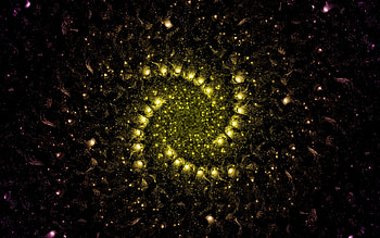 fractals yellow background, swirl fractals background, yellow spiral background, fractals background, fractals lights background HD wallpaper