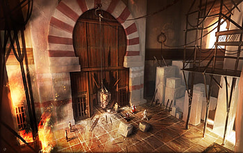 Gate Broken by The God Father, prince of persia the two thrones, art, gate, god father, environment, artwork, pop, prince of persia, adventure, 2005, video game, broken, concept art HD wallpaper