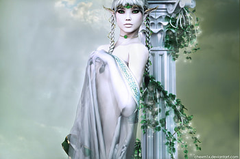 Elf, white, fantasy, 3d HD wallpaper