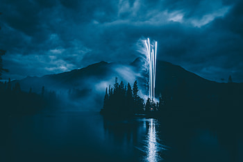 Smoke, Night, Salute, Dark, Firework, Fireworks HD wallpaper