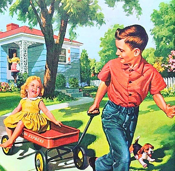 good old time, garden, retro, child, vintage HD wallpaper