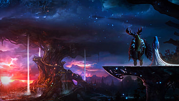 Elf And Knight World Of Warcraft, world-of-warcraft, games, warrior, elf, artist, artwork, digital-art, deviantart, knight HD wallpaper