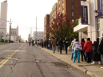 Cuyahoga County Ohio, buildings, side walks, utility poles, streets, cracked pavement, people HD wallpaper