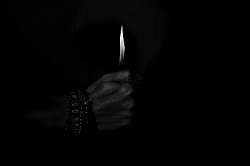 Hands, Bw, Chb, Candle HD wallpaper